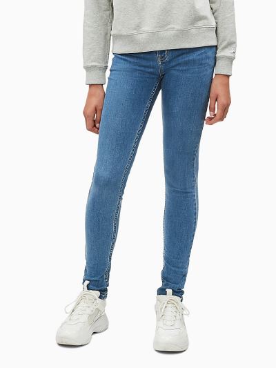 Calvin Klein Ruhák HU303008 | Calvin Klein Mid Rise Super Lány Farmernadrág Kék